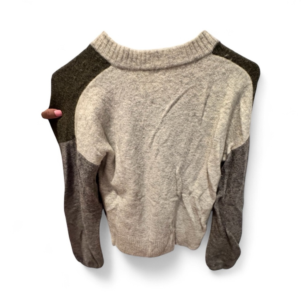 Madewell Women's Sweater in Cream and Gray Tones
